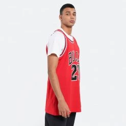 Mitchell & Ness Authentic Michael Jordan Chicago Bulls 1985-86 Jersey RED -Lifestyle Ρούχα Εκπτώσεις mitchell ness authentic jersey michael jordan 16