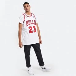 Mitchell & Ness Authentic Chicago Bulls Michael Jordan 1995-96 Jersey WHITE -Lifestyle Ρούχα Εκπτώσεις mitchell ness authentic jersey michael jordan 25