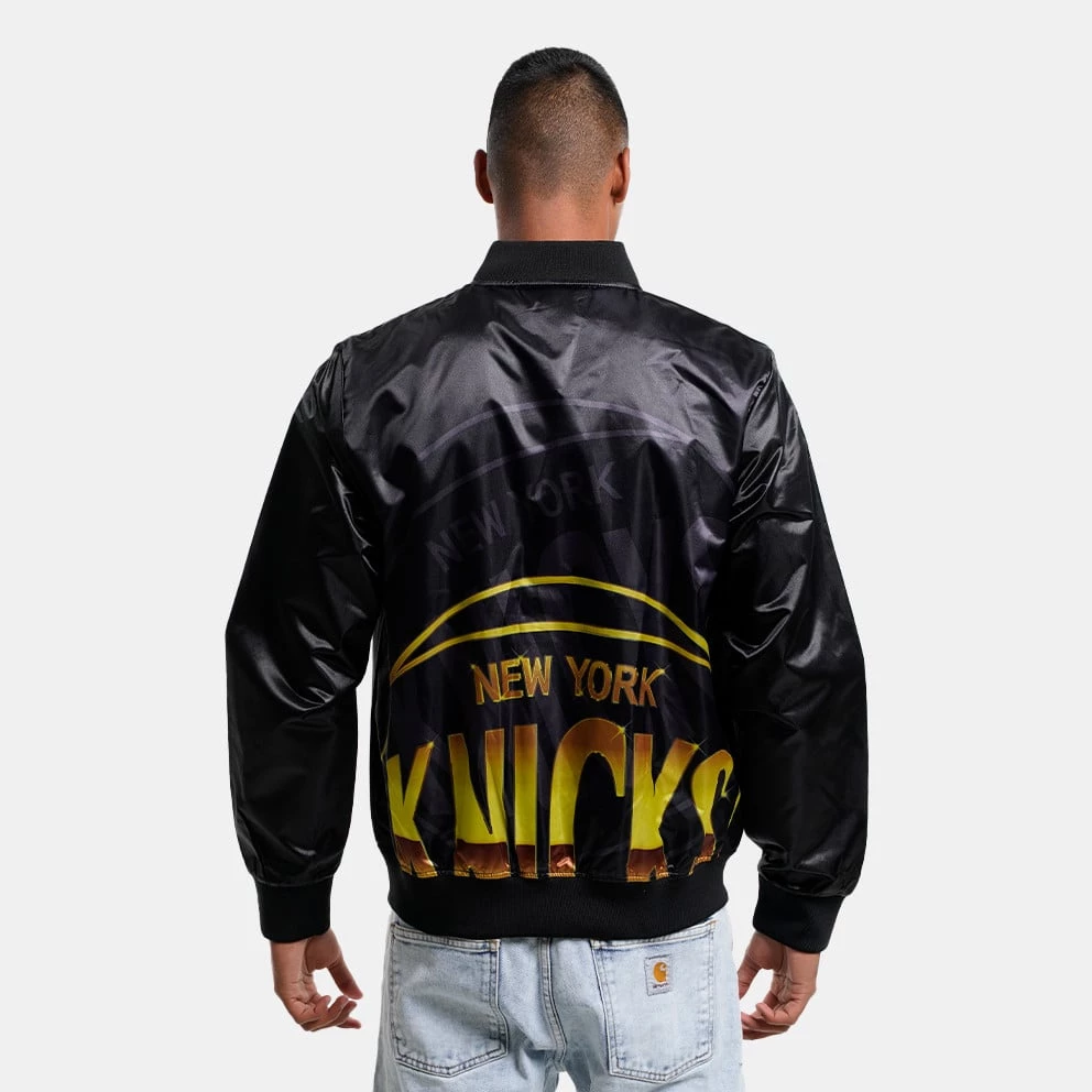 Mitchell & Ness Big Face 4.0 Satin New York Knicks Ανδρική Ζακέτα Black 4 Mitchell & Ness Big Face 4.0 Satin New York Knicks Ανδρική Ζακέτα Black - Image 2