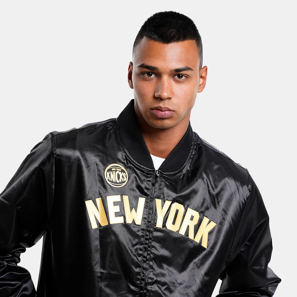 Mitchell & Ness Big Face 4.0 Satin New York Knicks Ανδρική Ζακέτα Black 6 Mitchell & Ness Big Face 4.0 Satin New York Knicks Ανδρική Ζακέτα Black - Image 4