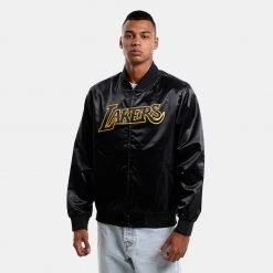 Mitchell & Ness Big Face 4.0 Satin Los Angeles Lakers Ανδρική Ζακέτα Black
