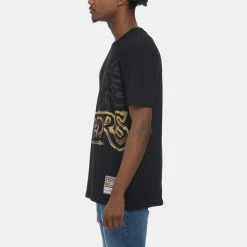 Mitchell & Ness Big Face Los Angeles Lakres Ανδρικό T-Shirt Black -Lifestyle Ρούχα Εκπτώσεις mitchell ness big face 40 ss tee 2