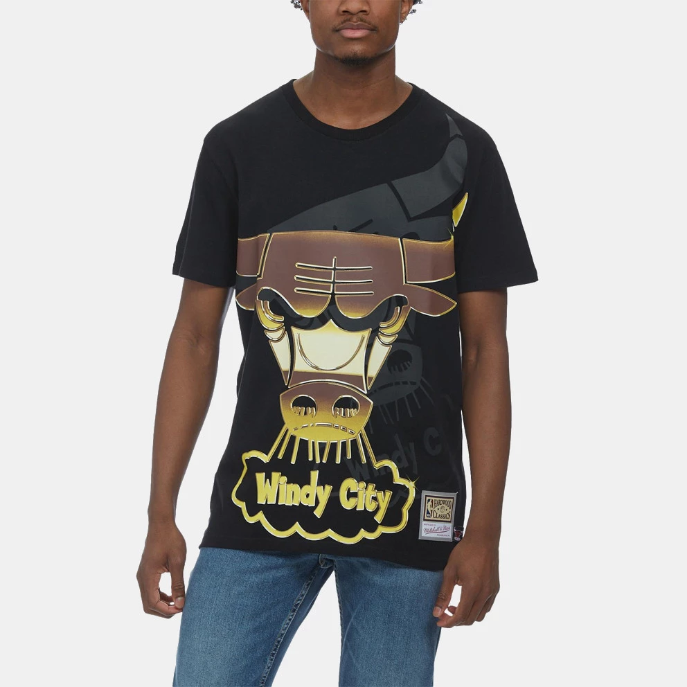 Mitchell & Ness Big Face Chicago Bulls Ανδρικό T-Shirt Black 3 Mitchell & Ness Big Face Chicago Bulls Ανδρικό T-Shirt Black
