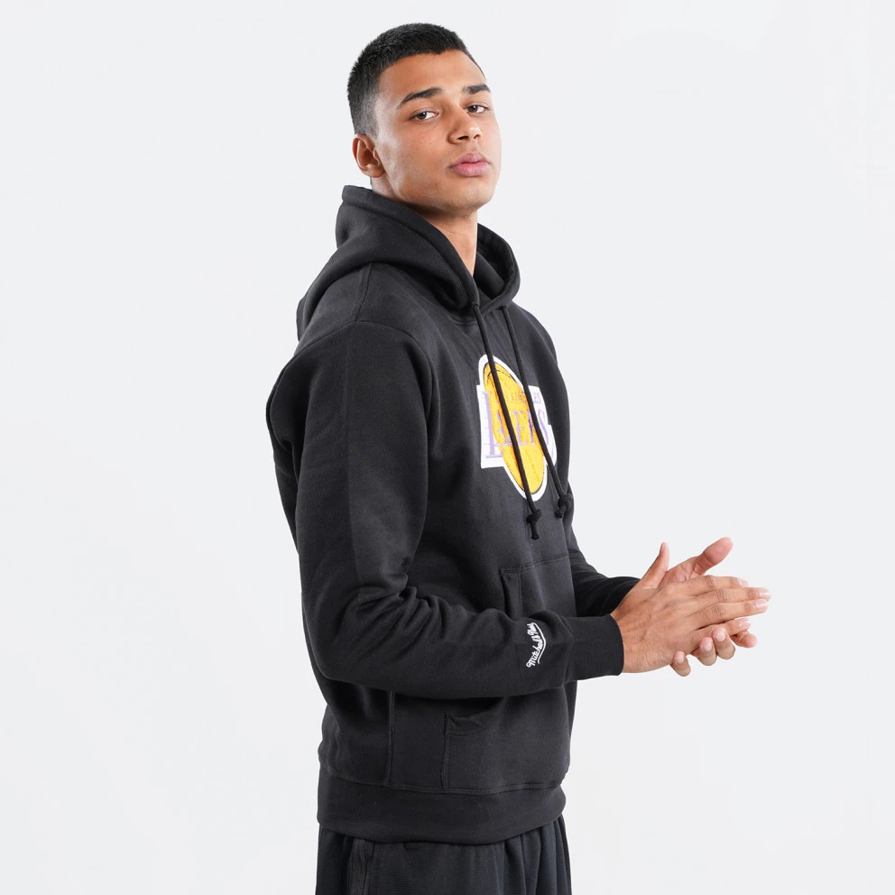 Mitchell & Ness Chenille Logo LA Lakers Ανδρική Μπλούζα με Κουκούλα BLACK 5 Mitchell & Ness Chenille Logo LA Lakers Ανδρική Μπλούζα με Κουκούλα BLACK - Image 3