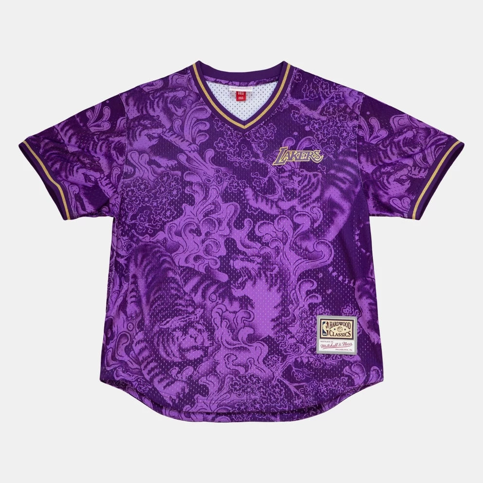 Mitchell & Ness Chinese New Year 4.0 Los Angeles Lakers Men's T-shirt DARK PURPLE 3 Mitchell & Ness Chinese New Year 4.0 Los Angeles Lakers Men's T-shirt DARK PURPLE