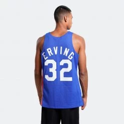Mitchell & Ness Julius Erving New York Nets 1973-74 Swingman Jersey ROYAL -Lifestyle Ρούχα Εκπτώσεις mitchell ness dark jersey new york nets 1
