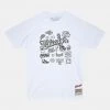Mitchell & Ness Doodle Chicago Bulls Ανδρικό T-Shirt WHITE -Lifestyle Ρούχα Εκπτώσεις mitchell ness doodle ss tee chicago bulls
