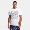 Mitchell & Ness Doodle Milwaukee Bucks Ανδρικό T-Shirt WHITE -Lifestyle Ρούχα Εκπτώσεις mitchell ness doodle ss tee milwaukee bucks