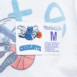 Mitchell & Ness Jumbotron 2.0 Sublimated Charlotte Hornets Men's T-Shirt WHITE -Lifestyle Ρούχα Εκπτώσεις mitchell ness jumbotron 20 sublimated s s tee 15
