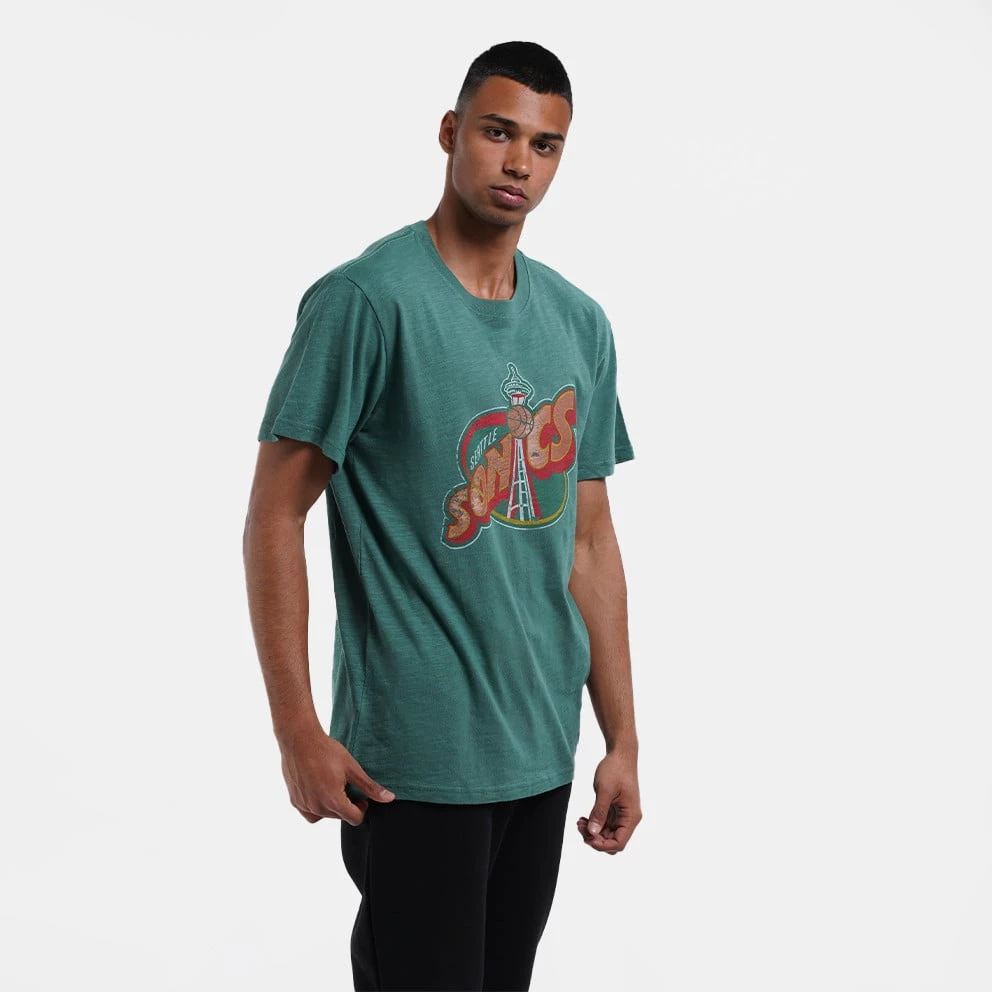 Mitchell & Ness NBA Seattle SuperSonics Legendary Slub Men's T-Shirt DARK GREEN 3 Mitchell & Ness NBA Seattle SuperSonics Legendary Slub Men's T-Shirt DARK GREEN