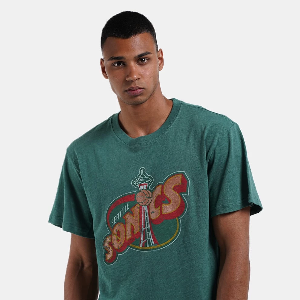 Mitchell & Ness NBA Seattle SuperSonics Legendary Slub Men's T-Shirt DARK GREEN 5 Mitchell & Ness NBA Seattle SuperSonics Legendary Slub Men's T-Shirt DARK GREEN - Image 3