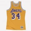 Mitchell & Ness Los Angeles Lakers Shaquille O'Neil 1996-97 Jersey LIGHT GOLD -Lifestyle Ρούχα Εκπτώσεις mitchell ness los angeles lakers shaquille o n