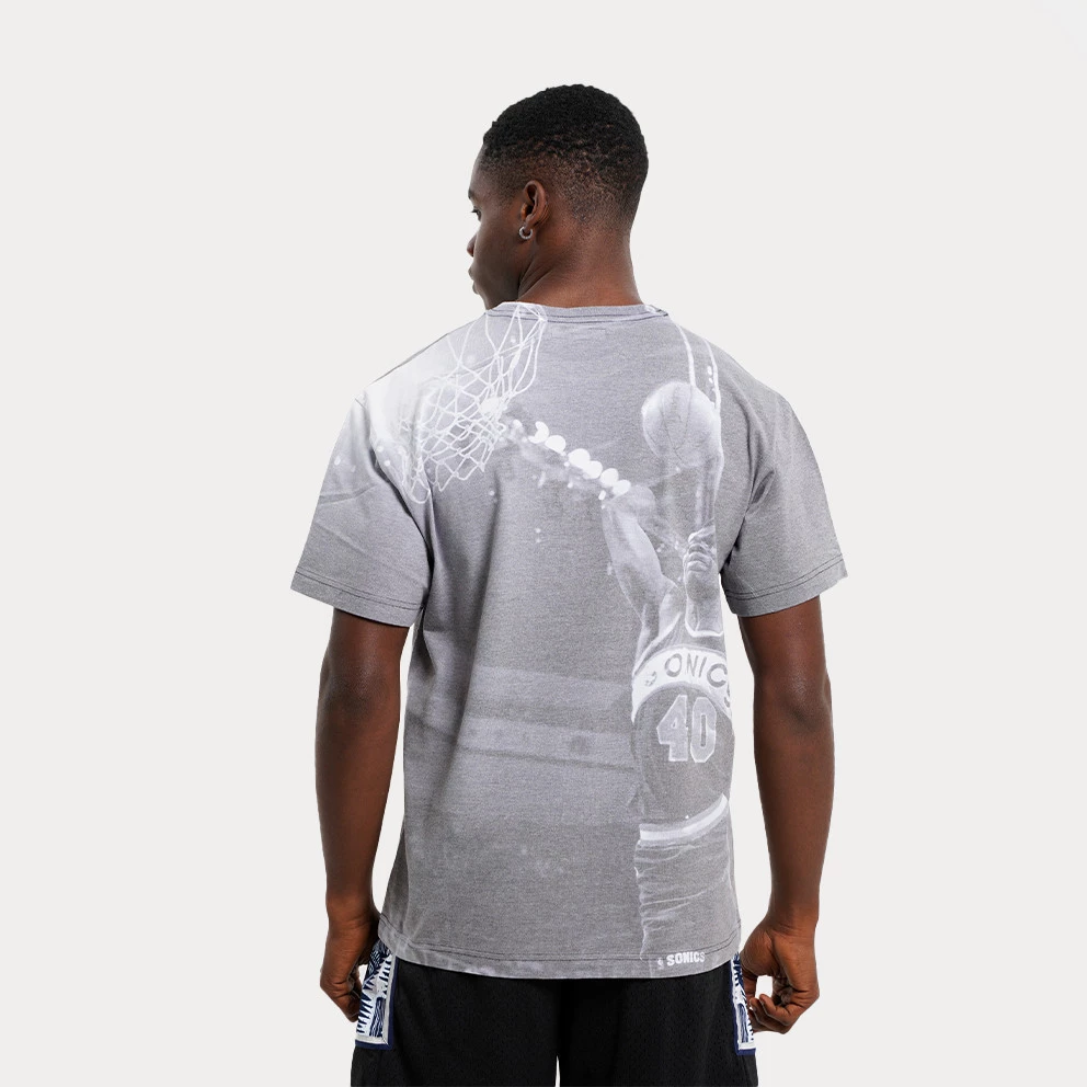 Mitchell & Ness NBA Above The Rim Sublimated Shawn Kemp Seattle Supersonics Ανδρικό T-shirt WHITE 4 Mitchell & Ness NBA Above The Rim Sublimated Shawn Kemp Seattle Supersonics Ανδρικό T-shirt WHITE - Image 2