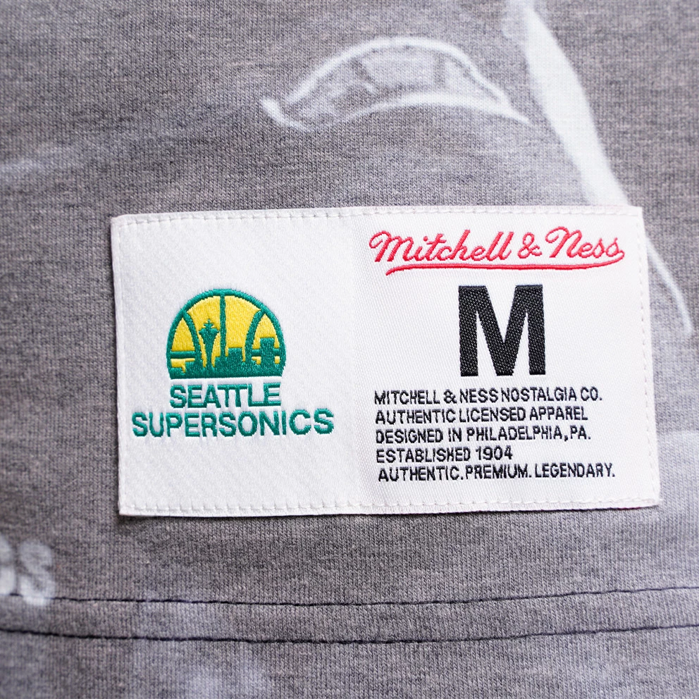 Mitchell & Ness NBA Above The Rim Sublimated Shawn Kemp Seattle Supersonics Ανδρικό T-shirt WHITE 7 Mitchell & Ness NBA Above The Rim Sublimated Shawn Kemp Seattle Supersonics Ανδρικό T-shirt WHITE - Image 5