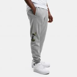 Mitchell & Ness NBA Chicago Bulls Ghost Green Ανδρικό Παντελόνι Φόρμας GREY HEATHER -Lifestyle Ρούχα Εκπτώσεις mitchell ness nba ghost green camo sweatpants c 3