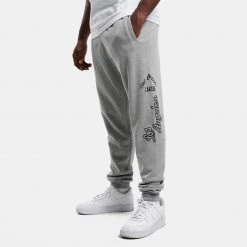 Mitchell & Ness NBA Los Angeles Lakers Ghost Green Ανδρικό Παντελόνι Φόρμας GREY HEATHER