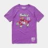 Mitchell & Ness Nba Retro Name & Number Tee LT PURPLE-MN -Lifestyle Ρούχα Εκπτώσεις mitchell ness nba retro name number tee