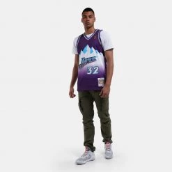 Mitchell & Ness NBA Karl Malone Utah Jazz Road 1996-97 HWC Swingman Jersey PURPLE -Lifestyle Ρούχα Εκπτώσεις mitchell ness nba swingman jersey 4