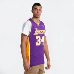 Mitchell & Ness ΝΒΑ Shaquille O'Neal Los Angeles Lakers 1999-00 Swingman Men's Jersey PURPLE -Lifestyle Ρούχα Εκπτώσεις mitchell ness nba swingman jersey la lakers 2