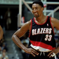 Mitchell & Ness NBA Scottie Pippen Portland Trail Blazers 1999-00 Swingman Ανδρική Αμάνικη Μπλούζα BLACK/RED -Lifestyle Ρούχα Εκπτώσεις mitchell ness nba swingman jersey trail blazers 11