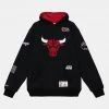 Mitchell & Ness NBA Team Origins Chicago Bulls Ανδρική Μπλούζα με Κουκούλα BLACK -Lifestyle Ρούχα Εκπτώσεις mitchell ness nba team origins fleece hoodychic