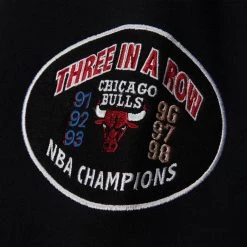 Mitchell & Ness NBA Team Origins Chicago Bulls Ανδρική Μπλούζα με Κουκούλα BLACK -Lifestyle Ρούχα Εκπτώσεις mitchell ness nba team origins fleece hoodychic 2