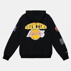 Mitchell & Ness NBA Team Origins Los Angeles Lakers Ανδρική Μπλούζα με Κουκούλα Black -Lifestyle Ρούχα Εκπτώσεις mitchell ness nba team origins fleece hoodylos 1