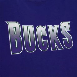 Mitchell & Ness NBA Team Origins Milwaukee Bucks Ανδρικό T-Shirt PURPLE -Lifestyle Ρούχα Εκπτώσεις mitchell ness nba team origins s s topmilwaukee 2