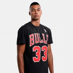 Mitchell & Ness Name & Number Scottie Pippen Chicago Bulls Ανδρικό T-Shirt RED 9 Mitchell & Ness Name & Number Scottie Pippen Chicago Bulls Ανδρικό T-Shirt RED -Lifestyle Ρούχα Εκπτώσεις mitchell ness nn teechicago bulls 2