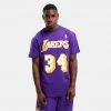 Mitchell & Ness Name & Number Shaquille O'Neal Los Angeles Lakers Ανδρικό T-Shirt PURPLE 1 Mitchell & Ness Name & Number Shaquille O'Neal Los Angeles Lakers Ανδρικό T-Shirt PURPLE -Lifestyle Ρούχα Εκπτώσεις mitchell ness nn teelos angeles lakers