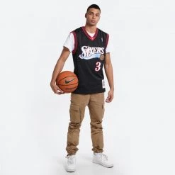Mitchell & Ness Philadelphia 76Ers - Allen Iverson Men’s Jersey BLACK / BLACK -Lifestyle Ρούχα Εκπτώσεις mitchell ness philadelphia 76ers allen iverson 3