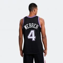 Mitchell & Ness NBA Chris Webber Sacramento Kings Road 2000-01 HWC Swingman Jersey BLACK / BLACK -Lifestyle Ρούχα Εκπτώσεις mitchell ness swingman jersey 11