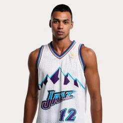 Mitchell & Ness NBA John Stockton Utah Jazz 1996-97 HWC Swingman Jersey WHITE / PURPLE -Lifestyle Ρούχα Εκπτώσεις mitchell ness swingman jersey 2