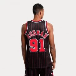 Mitchell & Ness NBA Dennis Rodman Chicago Bulls Alternate 1995-96 HWC Swingman Jersey BLACK / BLACK -Lifestyle Ρούχα Εκπτώσεις mitchell ness swingman jersey 25