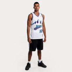 Mitchell & Ness NBA John Stockton Utah Jazz 1996-97 HWC Swingman Jersey WHITE / PURPLE -Lifestyle Ρούχα Εκπτώσεις mitchell ness swingman jersey 3
