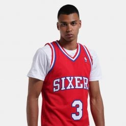 Mitchell & Ness NBA Allen Iverson Philadelphia 76ers 2002-03 HWC Swingman Jersey RED / RED -Lifestyle Ρούχα Εκπτώσεις mitchell ness swingman jersey 35