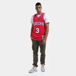 Mitchell & Ness NBA Allen Iverson Philadelphia 76ers 2002-03 HWC Swingman Jersey RED / RED -Lifestyle Ρούχα Εκπτώσεις mitchell ness swingman jersey 37