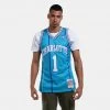Mitchell & Ness NBA Muggsy Bogues Charlotte Hornets Road 1992-93 Swingman Jersey TEAL -Lifestyle Ρούχα Εκπτώσεις mitchell ness swingman jersey 75