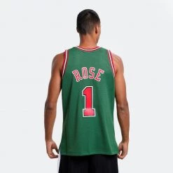 Mitchell & Ness Swingman Jersey Ανδρική Αμάνικη Μπλούζα Chicago Bulls BUCKS GREEN -Lifestyle Ρούχα Εκπτώσεις mitchell ness swingman jersey chicago bulls 1