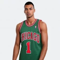 Mitchell & Ness Swingman Jersey Ανδρική Αμάνικη Μπλούζα Chicago Bulls BUCKS GREEN -Lifestyle Ρούχα Εκπτώσεις mitchell ness swingman jersey chicago bulls 2