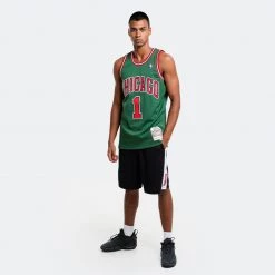 Mitchell & Ness Swingman Jersey Ανδρική Αμάνικη Μπλούζα Chicago Bulls BUCKS GREEN -Lifestyle Ρούχα Εκπτώσεις mitchell ness swingman jersey chicago bulls 3