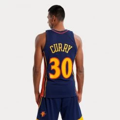 Mitchell & Ness Swingman Stephen Curry Golden State Warriors 2009-2010 Ανδρική Φανέλα NAVY -Lifestyle Ρούχα Εκπτώσεις mitchell ness swingman jersey en state warriors 1