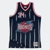 Mitchell & Ness Houston Rockets Road 1996-97 Hakeem Olajuwon Men's Swingman Jersey NAVY -Lifestyle Ρούχα Εκπτώσεις mitchell ness swingman jersey houston rockets