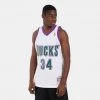 Mitchell & Ness NBA Ray Allen Milwaukee Bucks 1996-97 Jesrey White -Lifestyle Ρούχα Εκπτώσεις mitchell ness swingman jersey milwaukee bucks ra