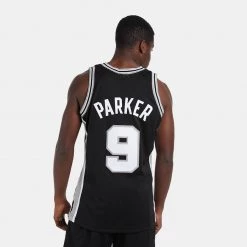 Mitchell & Ness NBA Tony Parker San Antonio Spurs 2001-02 Jersey BLACK -Lifestyle Ρούχα Εκπτώσεις mitchell ness swingman jersey san antonio spurs 1