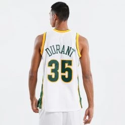 Mitchell & Ness ΝΒΑ Kevin Durant Seattle SuperSonics 2007-08 Swingman WHITE -Lifestyle Ρούχα Εκπτώσεις mitchell ness swingman jersey seattle supersonic 1