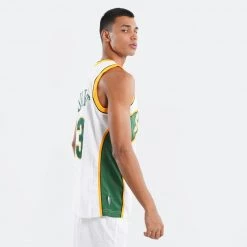 Mitchell & Ness ΝΒΑ Kevin Durant Seattle SuperSonics 2007-08 Swingman WHITE -Lifestyle Ρούχα Εκπτώσεις mitchell ness swingman jersey seattle supersonic 2
