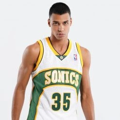 Mitchell & Ness ΝΒΑ Kevin Durant Seattle SuperSonics 2007-08 Swingman WHITE -Lifestyle Ρούχα Εκπτώσεις mitchell ness swingman jersey seattle supersonic 3