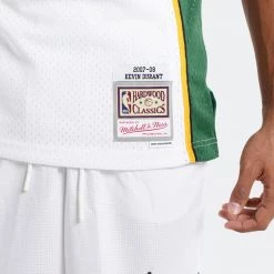 Mitchell & Ness ΝΒΑ Kevin Durant Seattle SuperSonics 2007-08 Swingman WHITE -Lifestyle Ρούχα Εκπτώσεις mitchell ness swingman jersey seattle supersonic 4