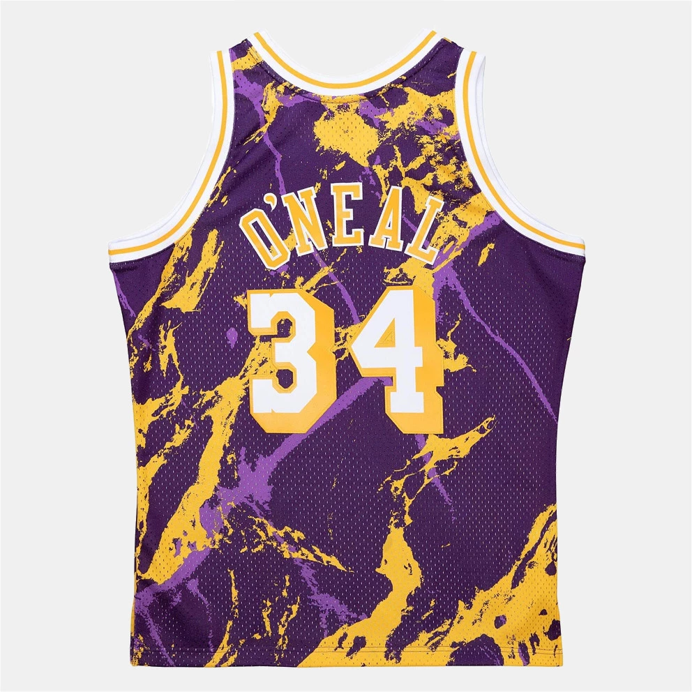Mitchell & Ness Team Marble Shaquille O'Neal Los Angeles Lakers Swingman Men's Jersey Pattern / Purple 4 Mitchell & Ness Team Marble Shaquille O'Neal Los Angeles Lakers Swingman Men's Jersey Pattern / Purple - Image 2